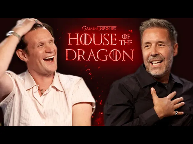 'Video thumbnail for "The Dragon Was Like Riding A Bucking Bronco!" ? Matt Smith & Paddy Considine On House Of The Dragon'