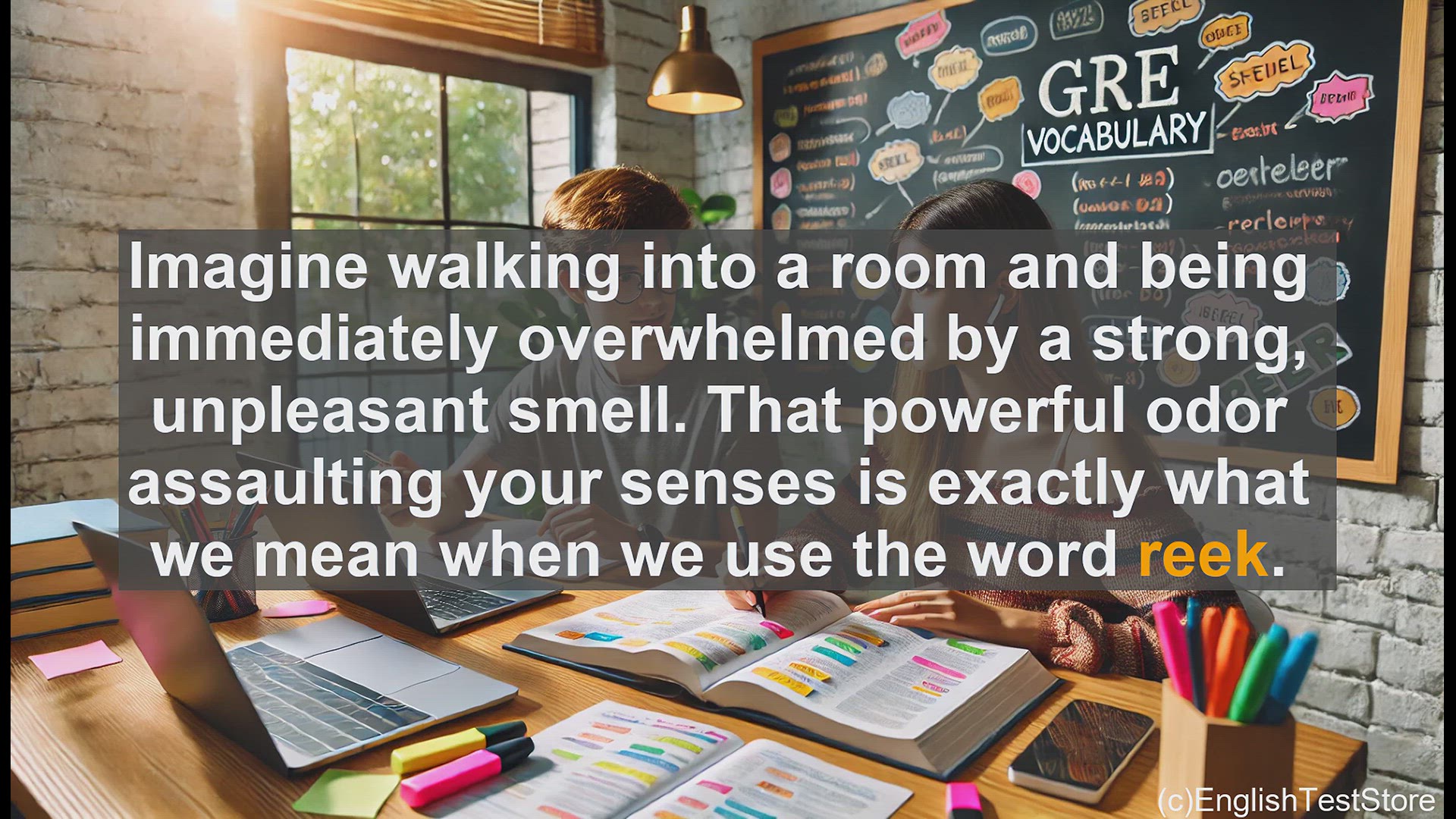 'Video thumbnail for GRE Vocabulary Lesson: Exploring the Pungent Word 'Reek''