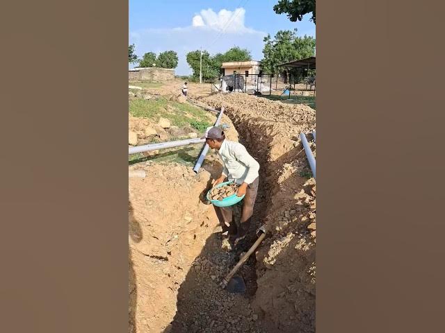 Video thumbnail for New Water Pipeline in process at Our Farm #hardwork #tirthaagro #farming #farm #farmer #6thjune2025