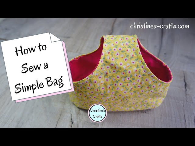 'Video thumbnail for DIY FABRIC GIFT BAG TUTORIAL - Scale it up for a craft or shopping bag | Beginner Level Sewing'