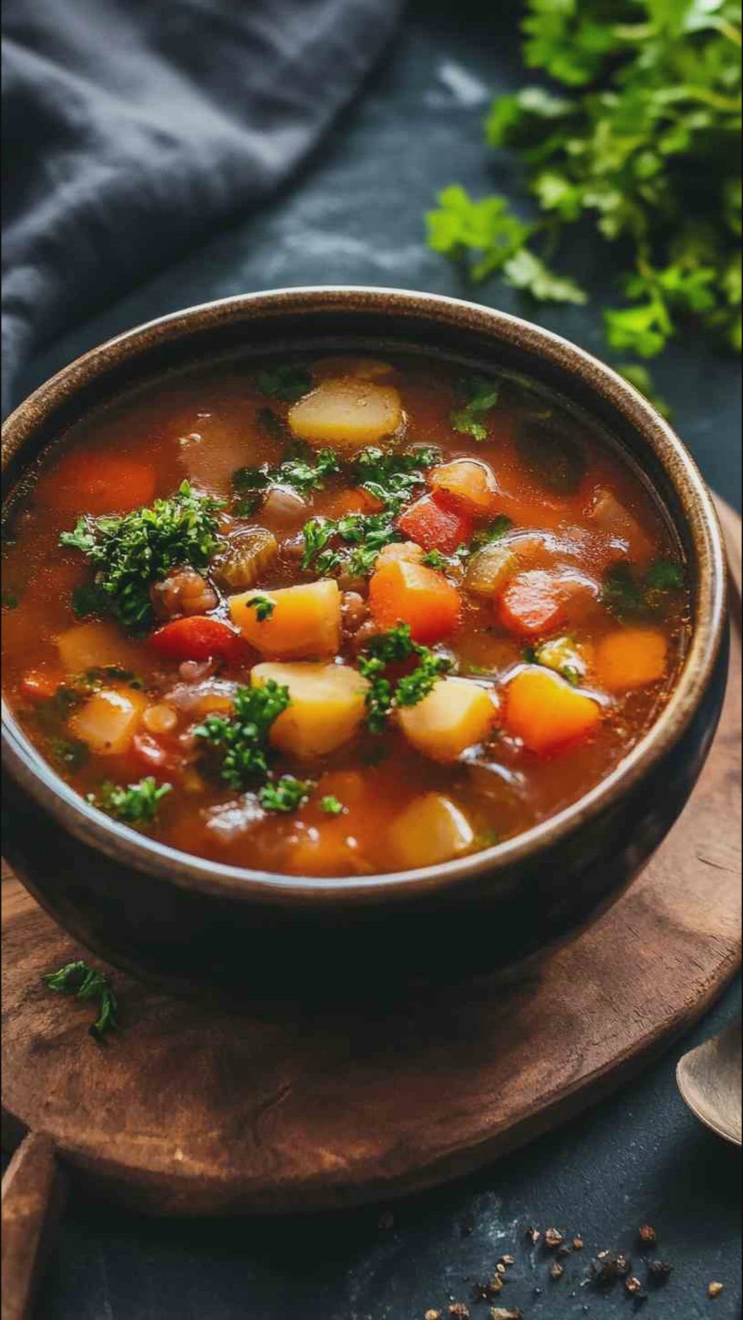 'Video thumbnail for Hearty Slow Cooker Vegetable Soup for Cozy Nights Recipe'