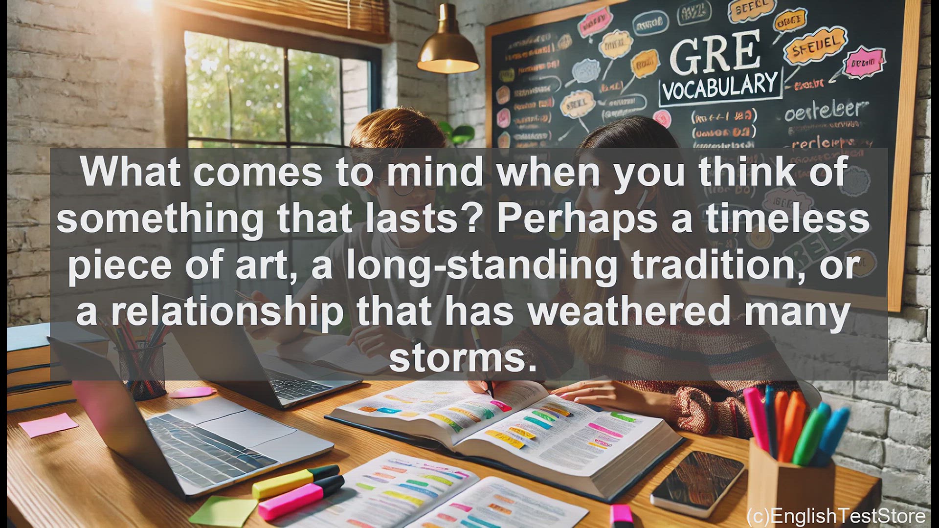 'Video thumbnail for GRE Vocabulary Lesson: The Enduring Essence - Exploring the Concept of Lasting'