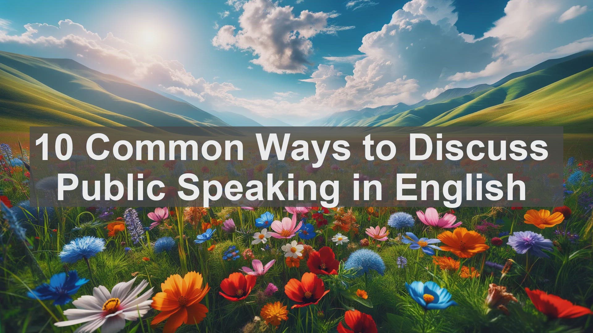 'Video thumbnail for 10 Common Ways to Discuss Public Speaking in English '