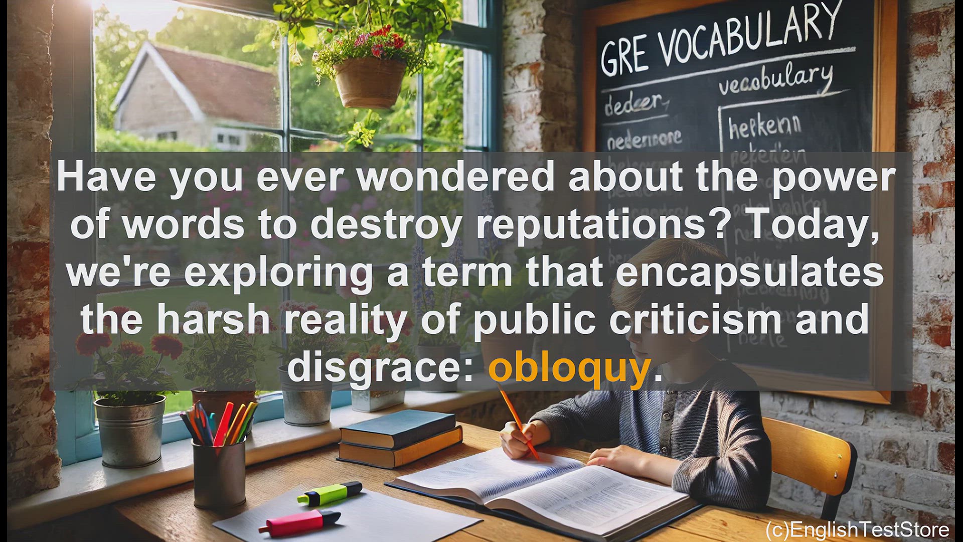 'Video thumbnail for GRE Vocabulary Lesson: The Power of Words - Exploring Obloquy'