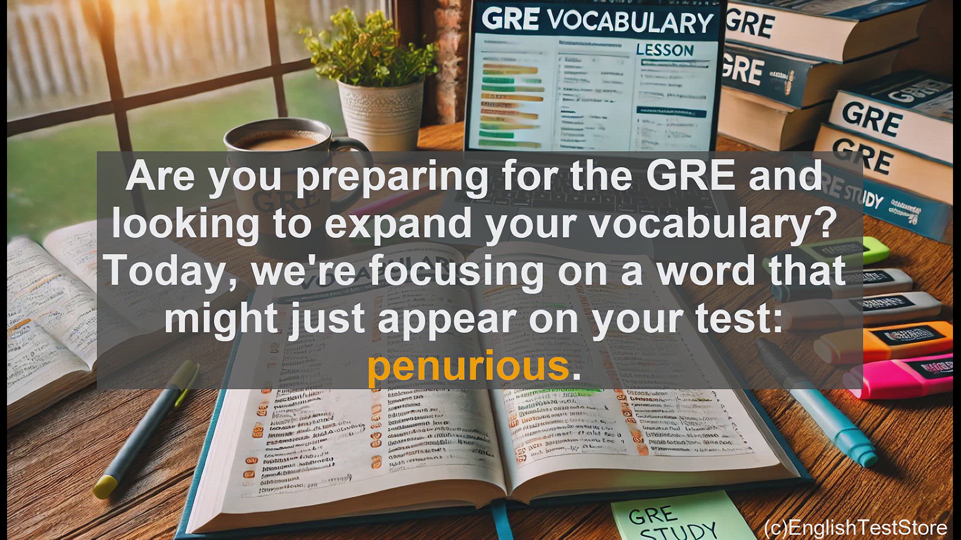 'Video thumbnail for GRE Vocabulary Lesson: Expand Your Vocabulary - Understanding the Word 'Penurious''