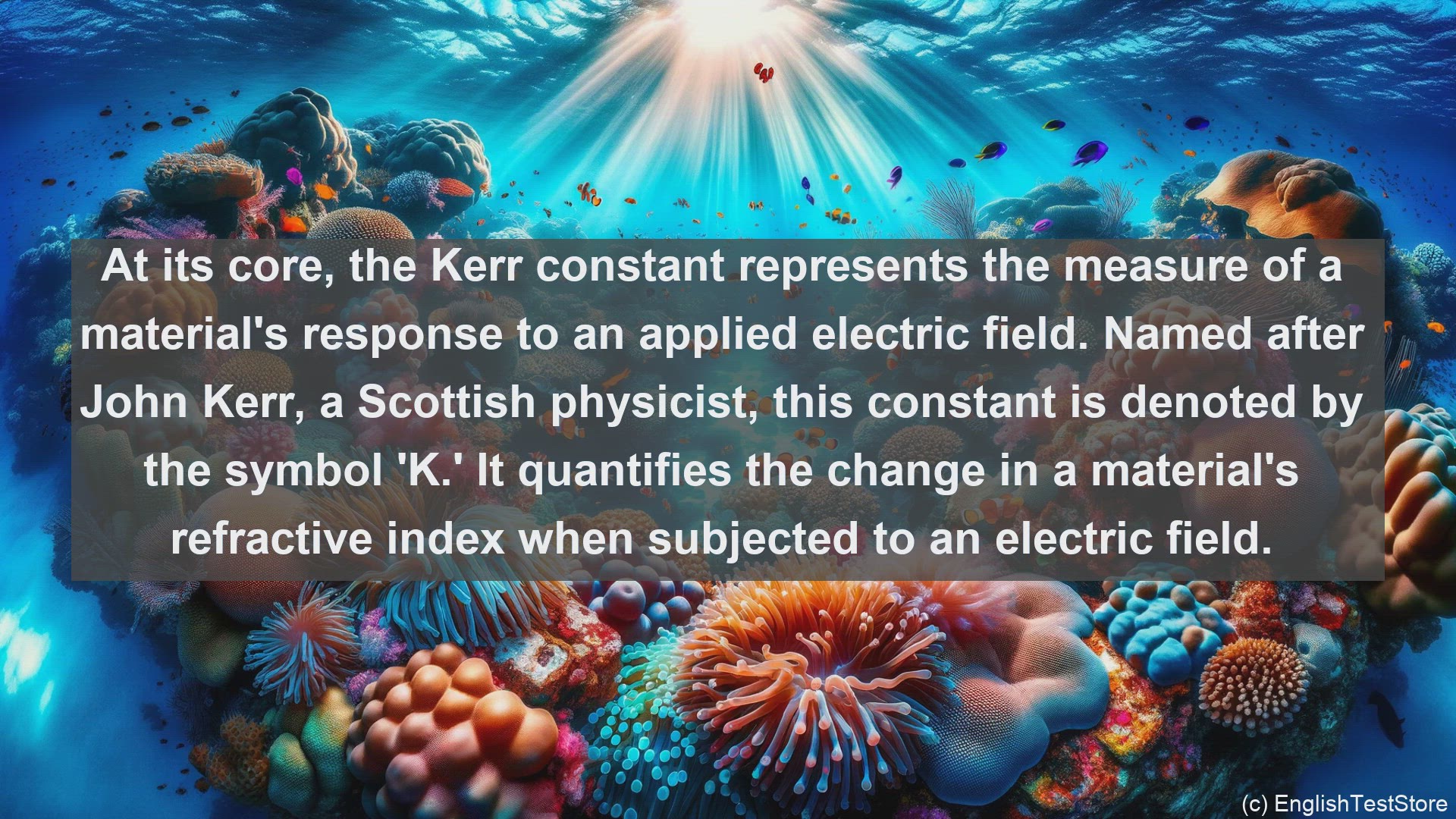 'Video thumbnail for Kerr constant in science  definition and examples'