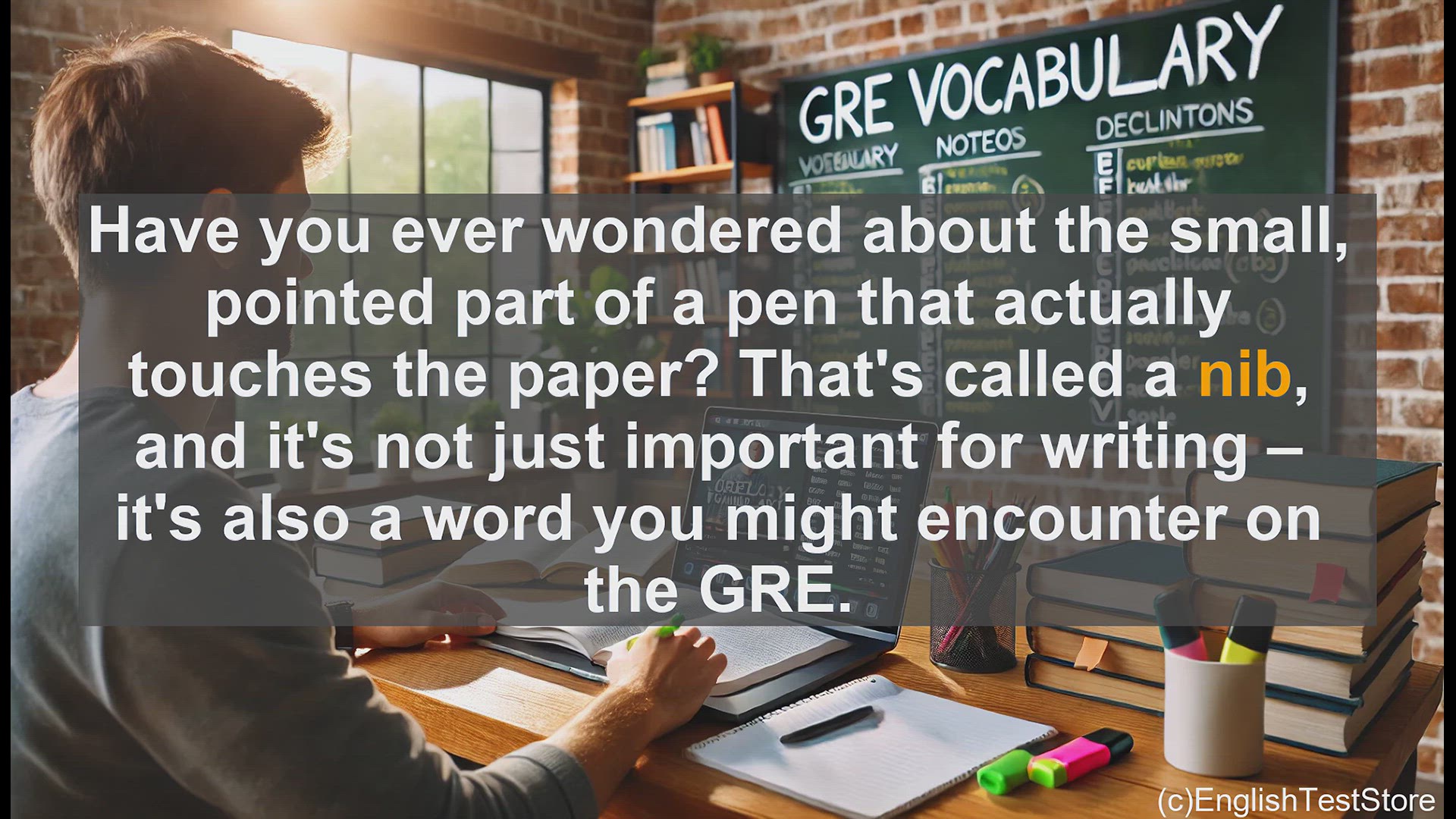'Video thumbnail for GRE Vocabulary Lesson: The Pointed Tip - Exploring the Meaning of 'Nib''