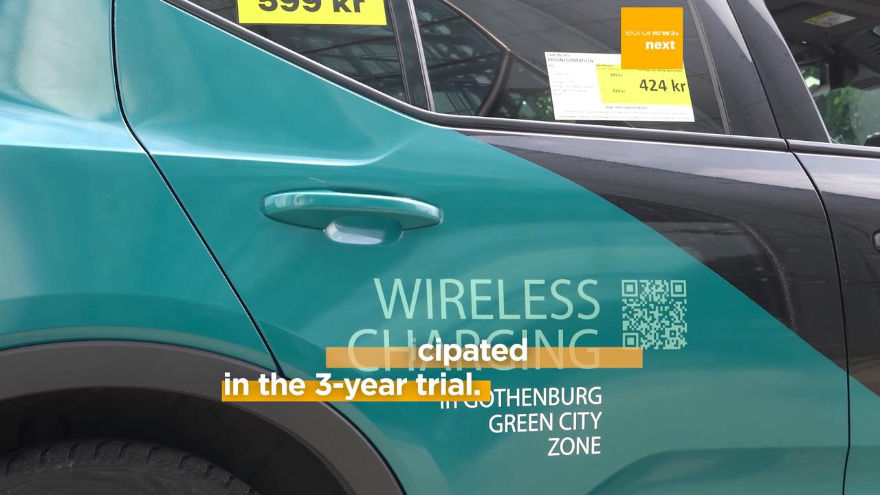 'Video thumbnail for Volvo trialled wireless charging stations for EV taxis in Sweden – here’s how it went'