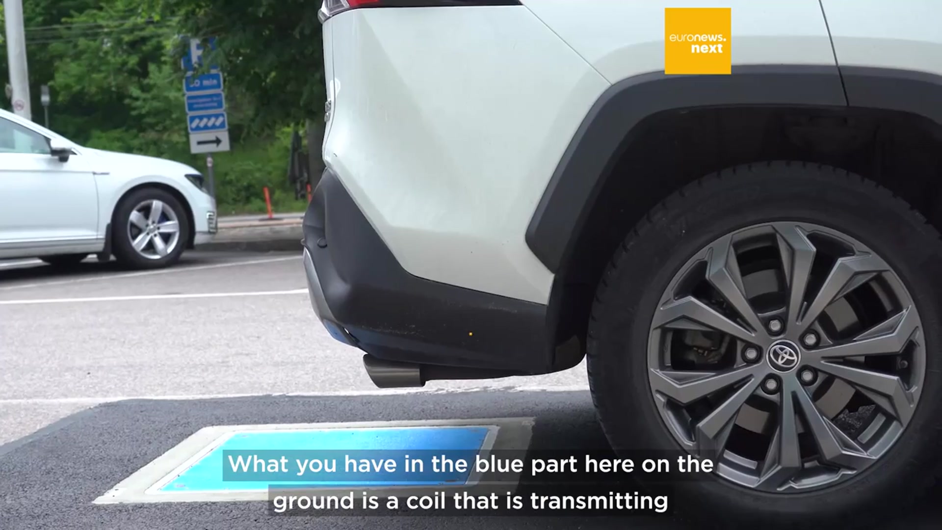 'Video thumbnail for Volvo trialled wireless charging stations for EV taxis in Sweden – here’s how it went'