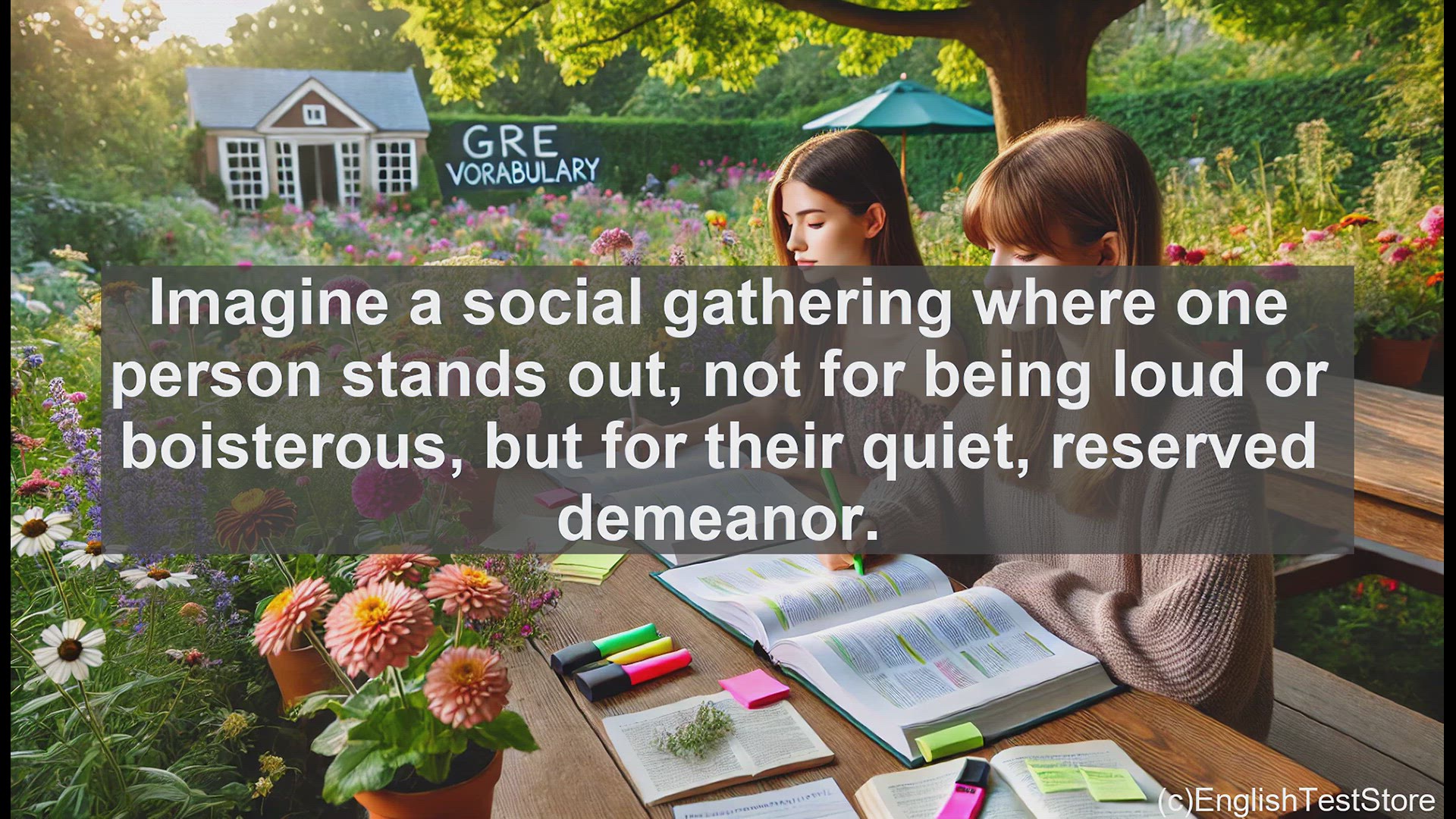 'Video thumbnail for GRE Vocabulary Lesson: The Quiet Charm of Demure Behavior'