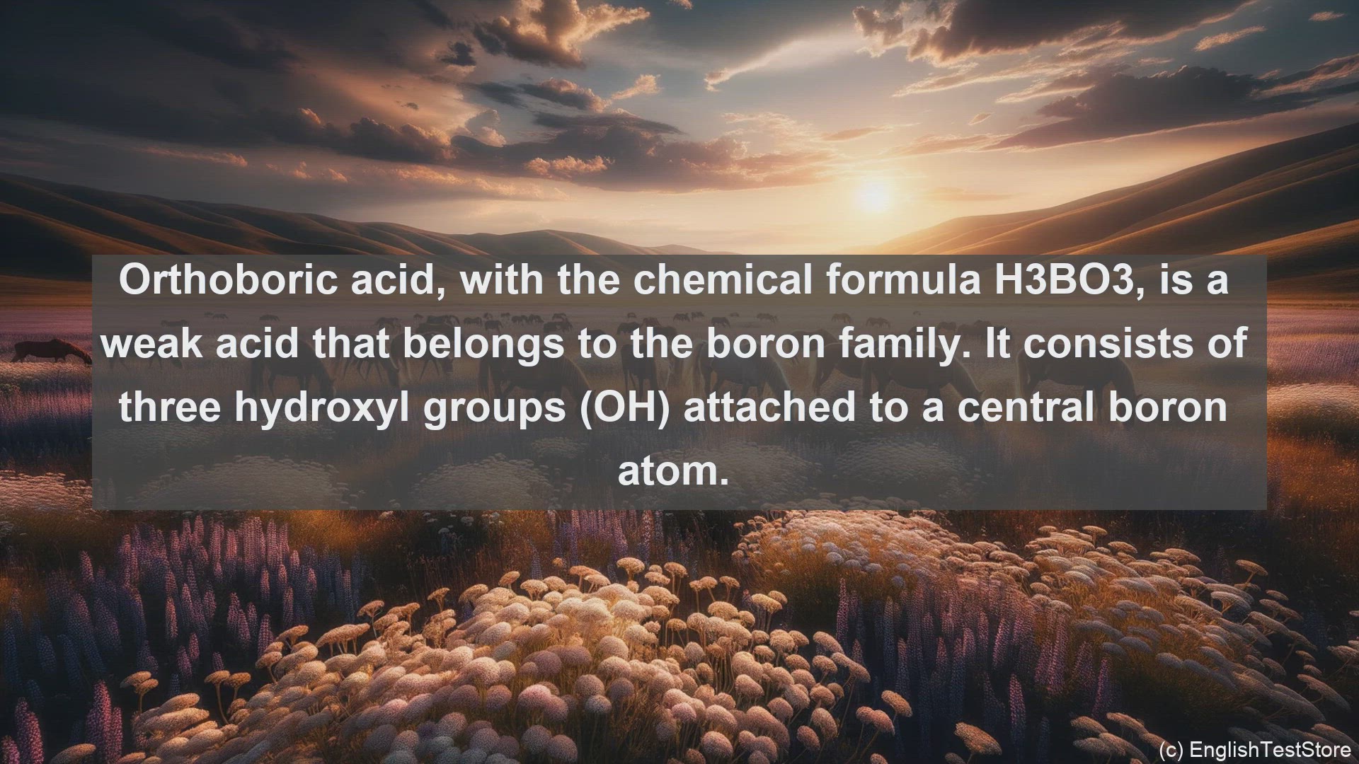 'Video thumbnail for Orthoboric acid in science  definition and examples'
