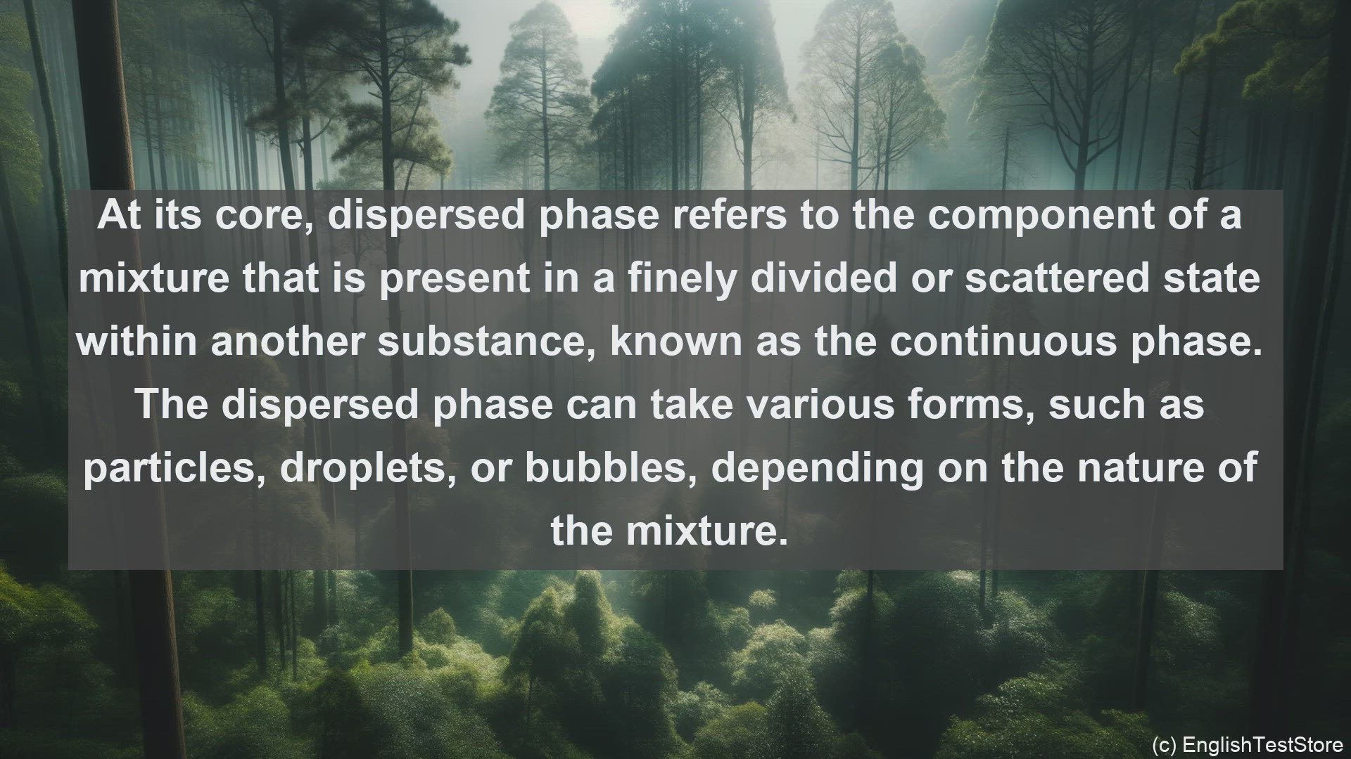 'Video thumbnail for Dispersed phase in science  definition and examples'