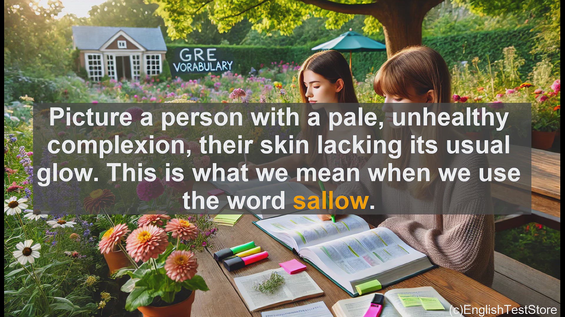 'Video thumbnail for GRE Vocabulary Lesson: Exploring the Meaning and Use of the Word 'Sallow''