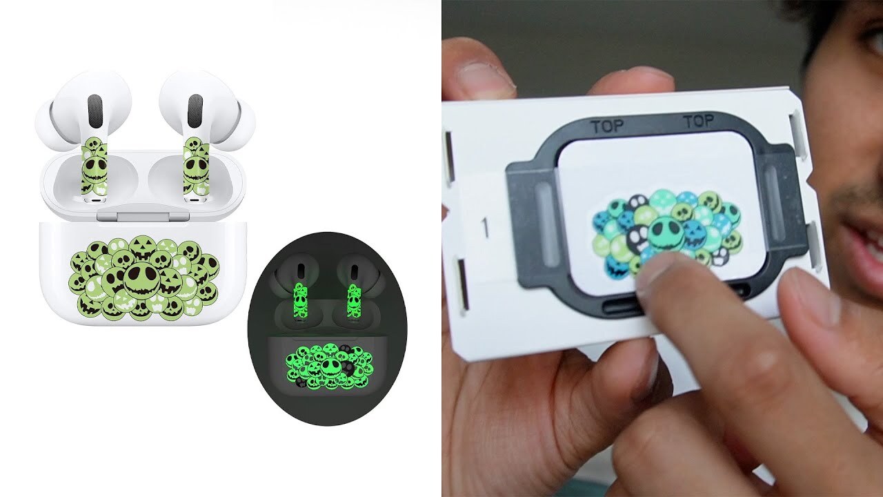 'Video thumbnail for ROCKMAX for AirPods Pro Glow In The Dark Skin Review'