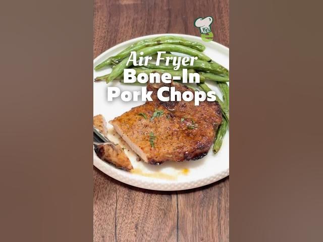 Video thumbnail for Air Fryer Bone-In Pork Chops | Juicy, Low Sodium & Crispy #shorts