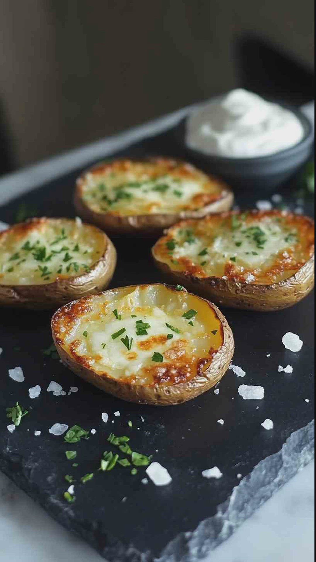 'Video thumbnail for Simple Air Fryer Baked Potatoes with Sour Cream Recipe'