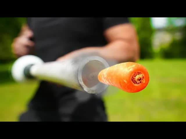 Video thumbnail for Jake Carlini: diy carrot cannon mayhem! target practice with homemade launcher