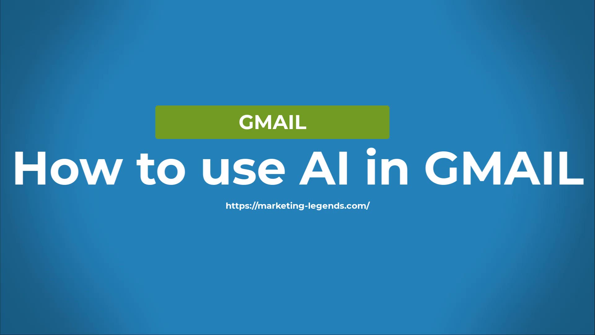 Video thumbnail for How to use AI in GMAIL