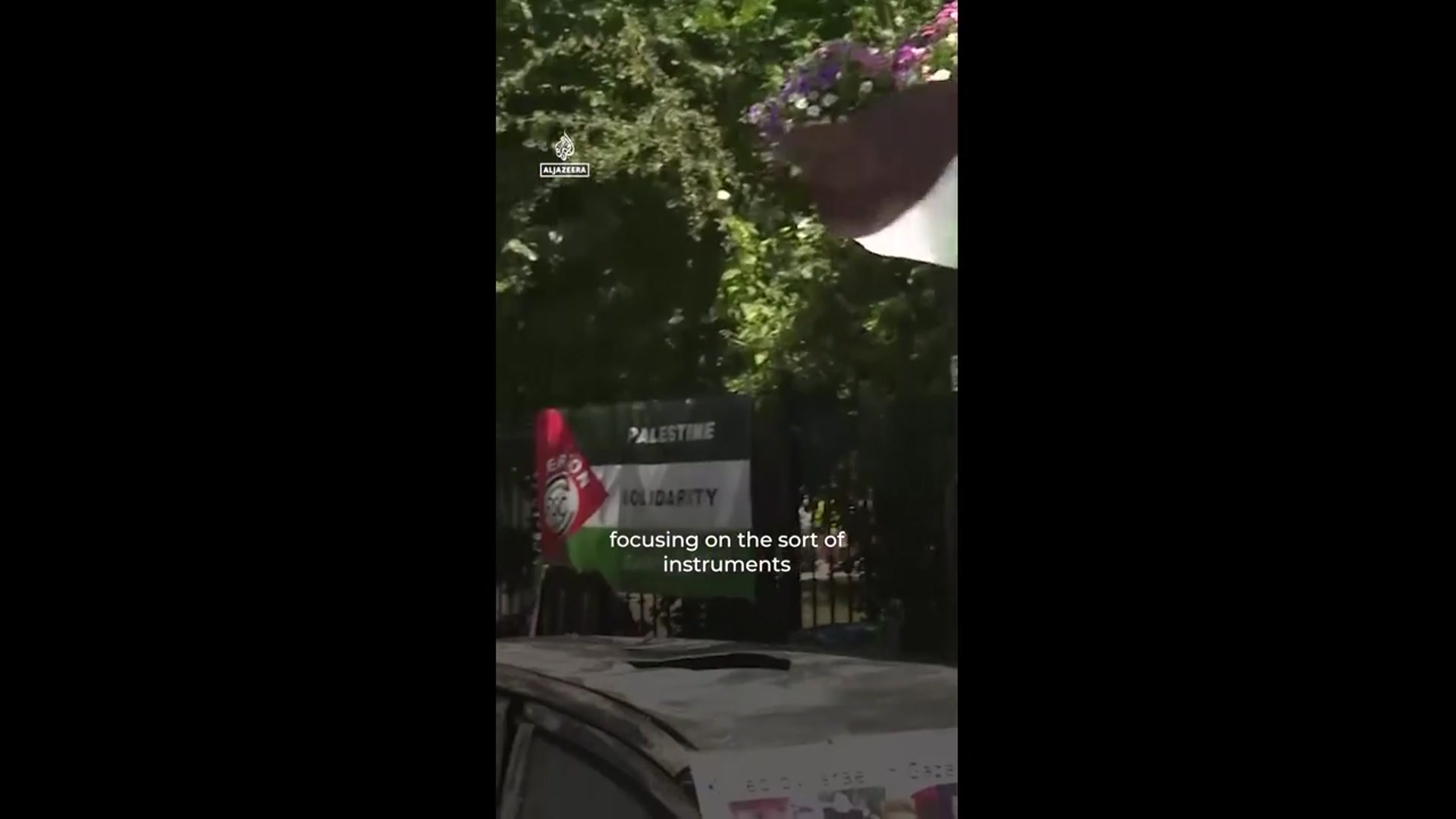 'Video thumbnail for Pro-Palestine protesters at Wimbledon over Barclays sponsorship'
