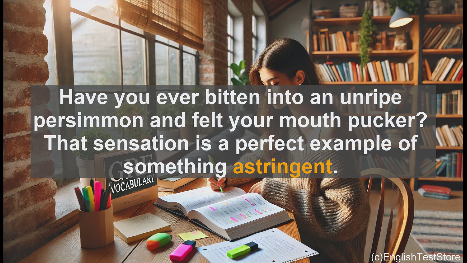 'Video thumbnail for GRE Vocabulary Lesson: Exploring the Nuanced Word 'Astringent''