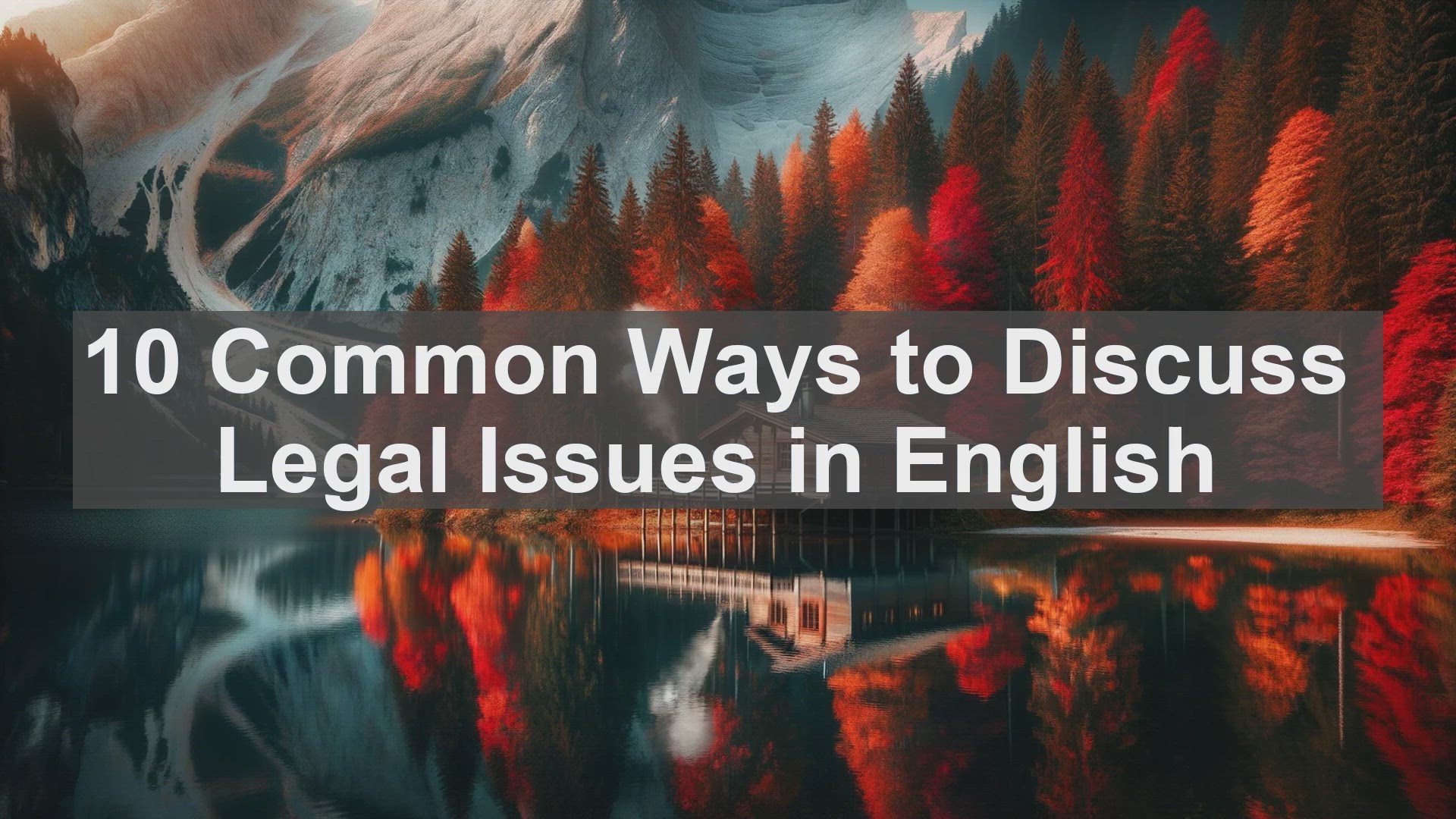 'Video thumbnail for 10 Common Ways to Discuss Legal Issues in English '