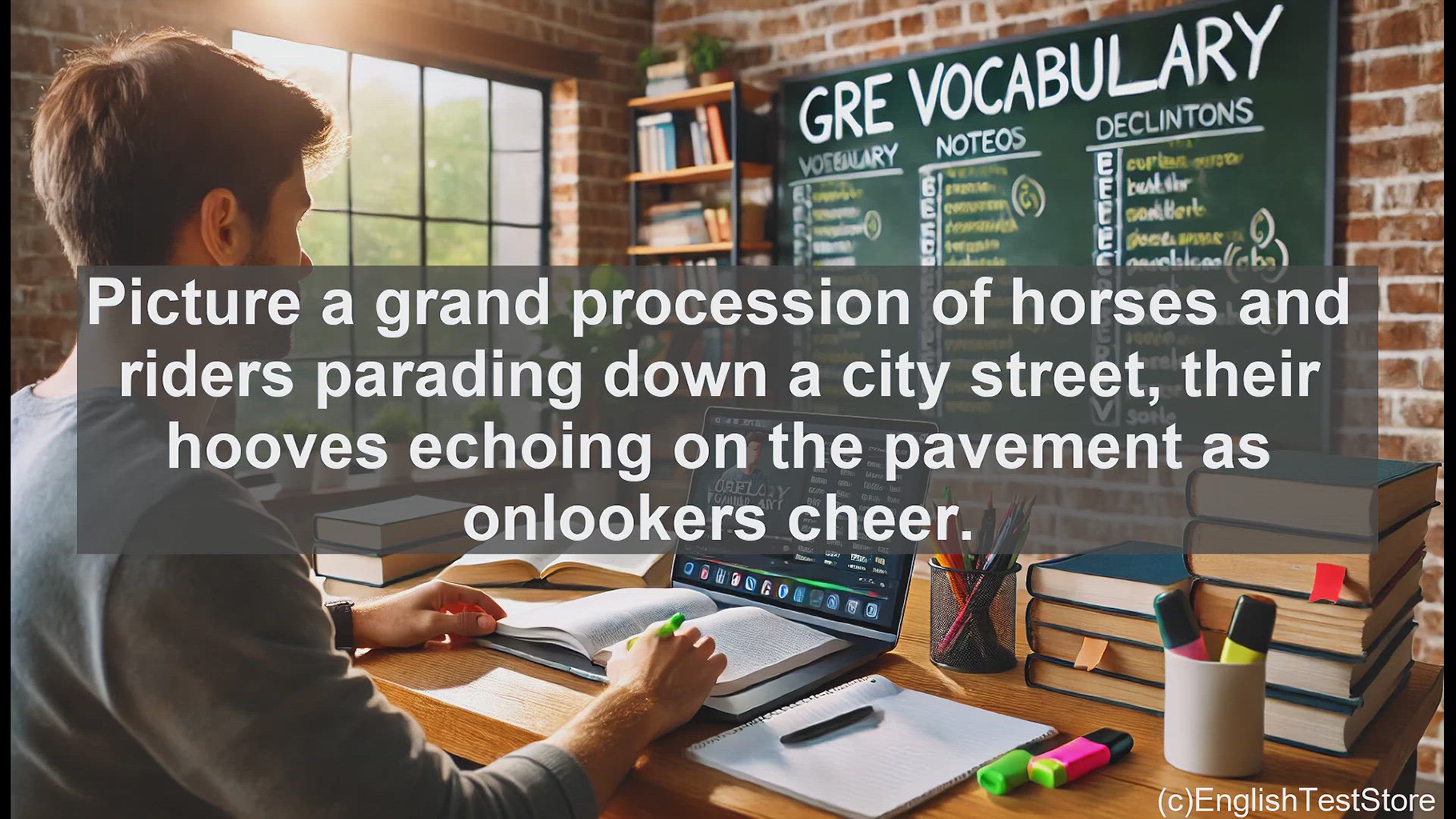 'Video thumbnail for GRE Vocabulary Lesson: Exploring the Majestic Word 'Cavalcade''
