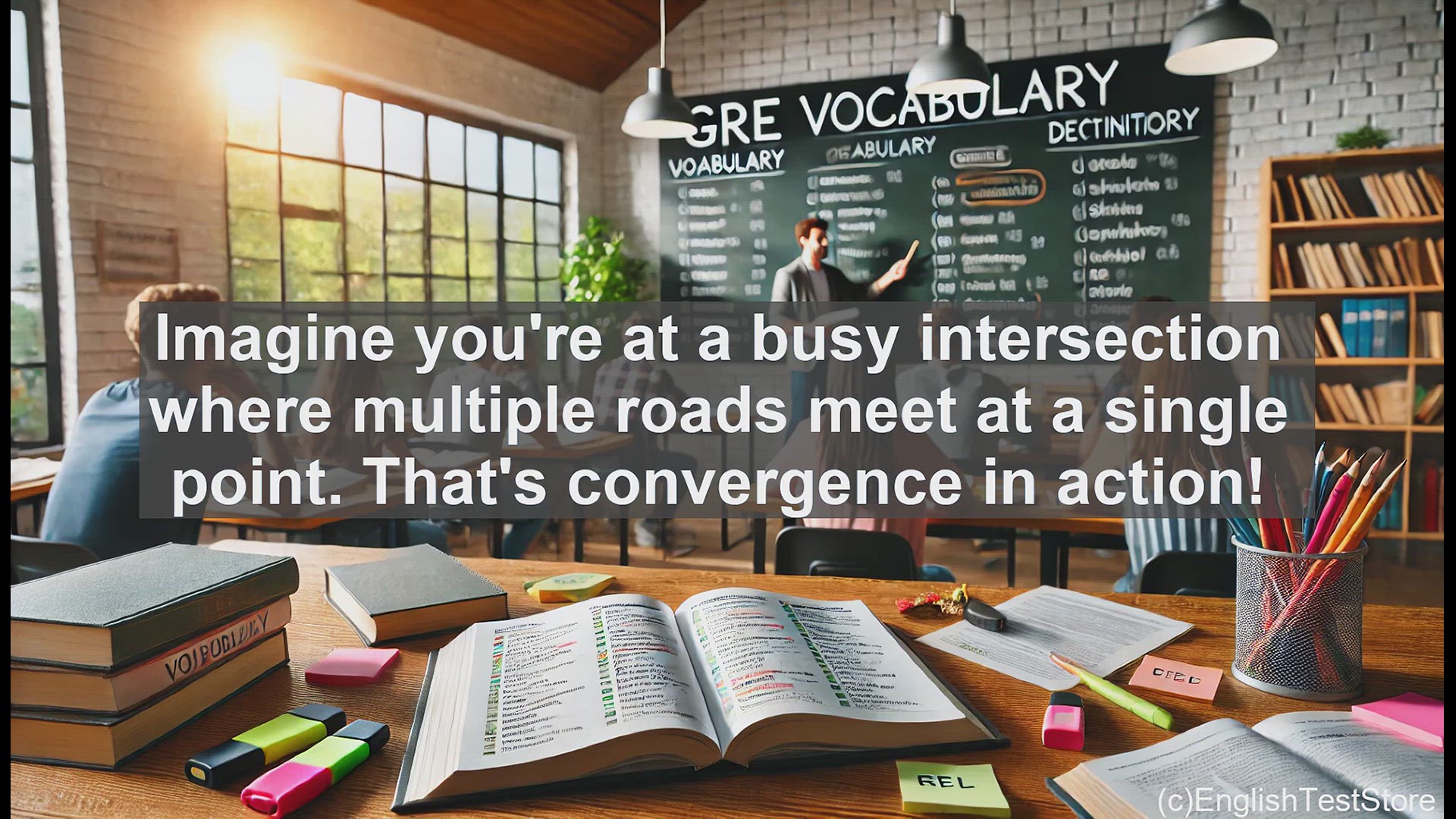 'Video thumbnail for GRE Vocabulary Lesson: Converge - Exploring the Power of Coming Together'