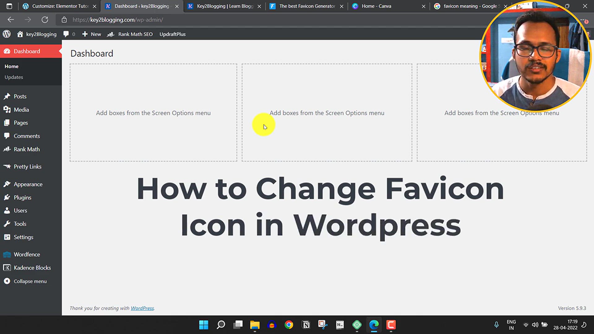 'Video thumbnail for How To Change Favicon In WordPress _ Generate Favicon Icon for Free'