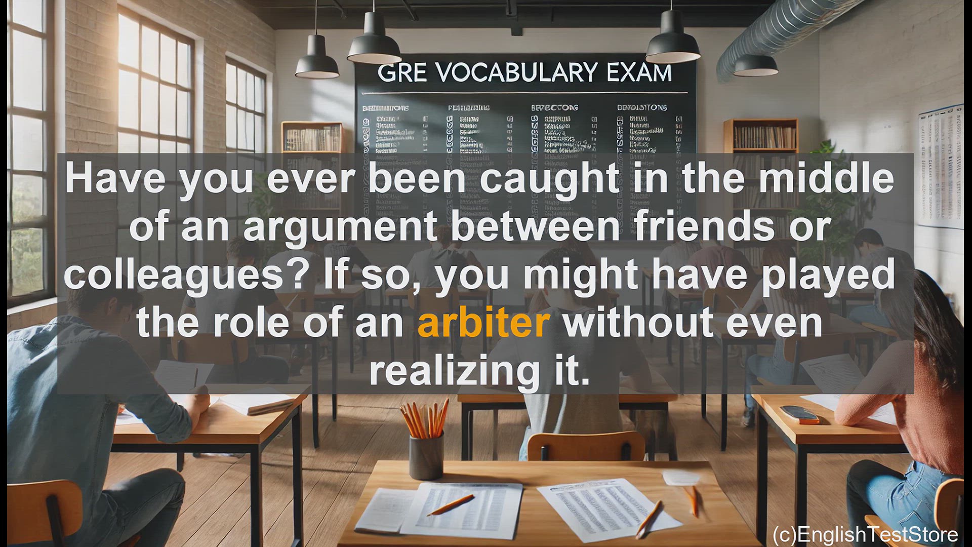 'Video thumbnail for GRE Vocabulary Lesson: The Role of an Arbiter - Navigating Disputes and Setting Trends'