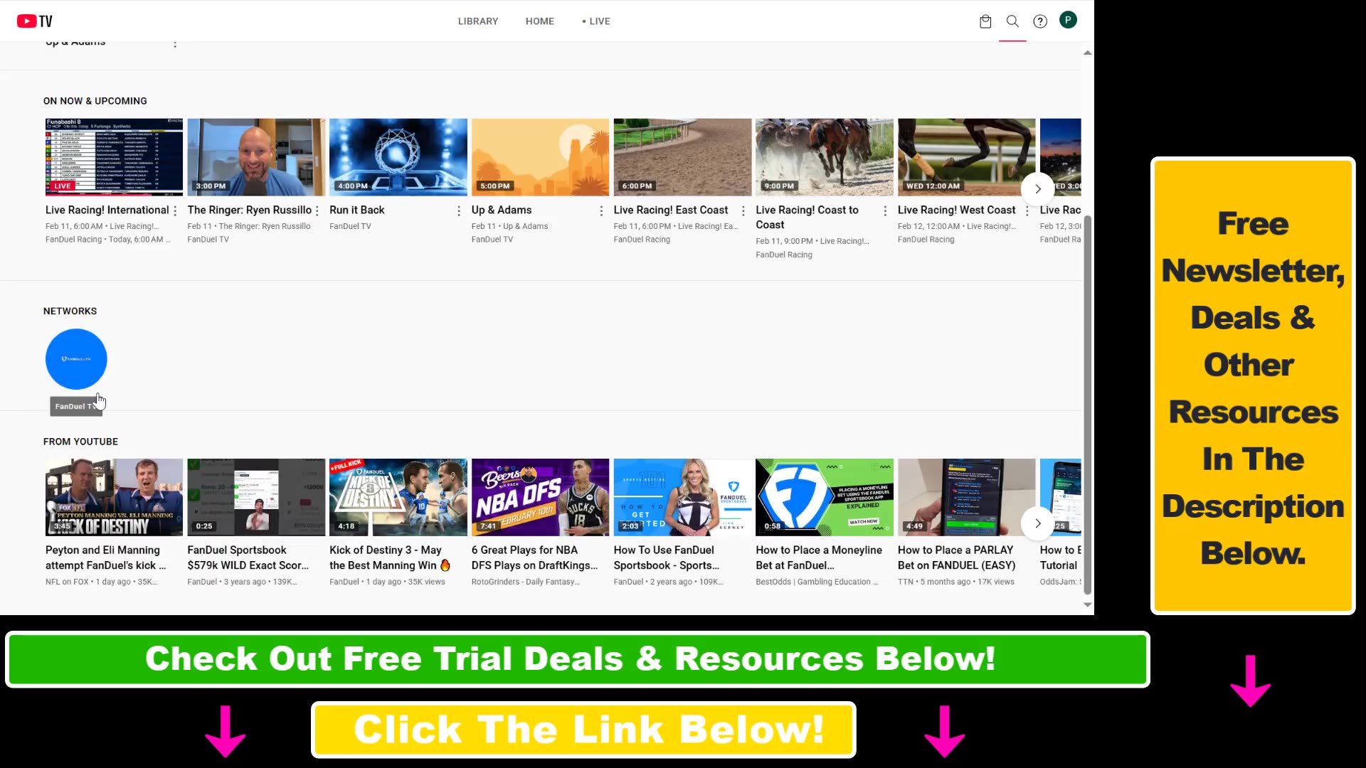 'Video thumbnail for How To Watch Fan Duel Sports Network On YouTube TV? [in 2025]'