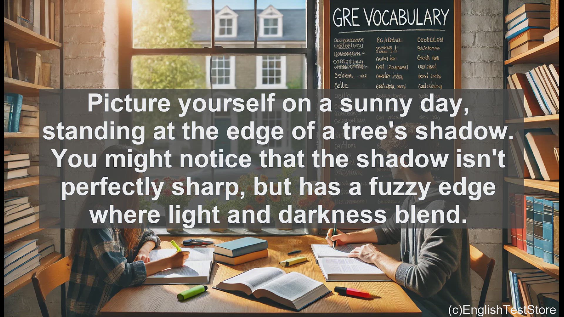 'Video thumbnail for GRE Vocabulary Lesson: Exploring the Concept of Penumbra - From Shadows to Ambiguity'