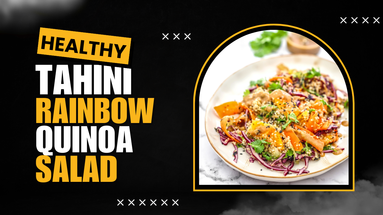 Video thumbnail for Tahini Rainbow Quinoa Salad