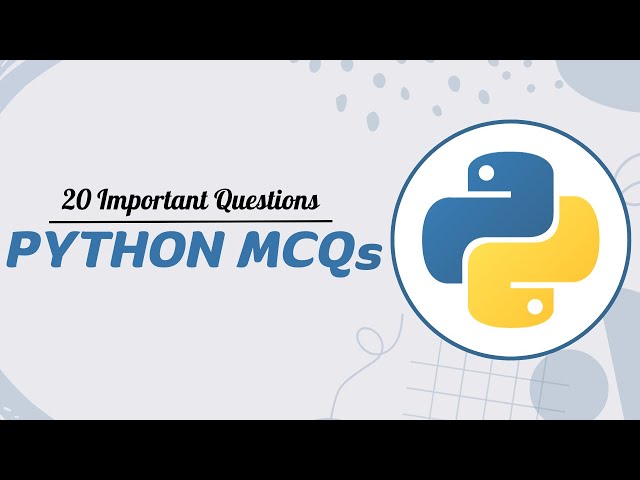 'Video thumbnail for Python MCQs | Top 20 Updated Python Questions and Answers | Javatpoint'