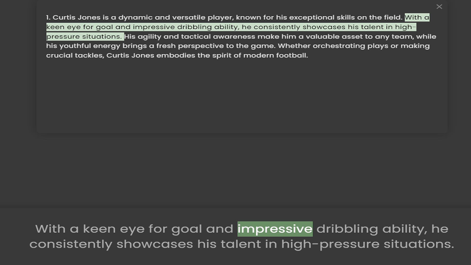 Video thumbnail for keen eye for goal and impressive dribbling ability, he consistently showcases his talent in high-pressure situations. His agility and tactical awareness make him a valuable asset to any team, while his youthful energy brings a fresh persp