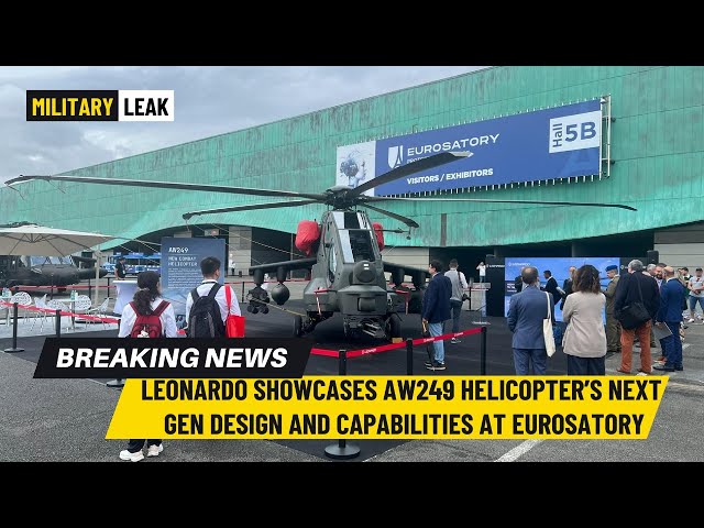 'Video thumbnail for Leonardo Showcases AW249 Helicopter’s Next Gen Design and Capabilities at Eurosatory'