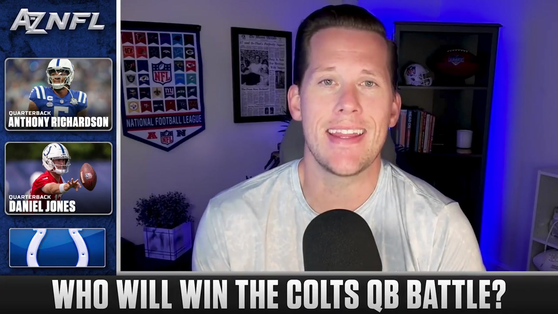 'Video thumbnail for Richardson or Jones, who wins the QB battle for the Indianapolis Colts?'