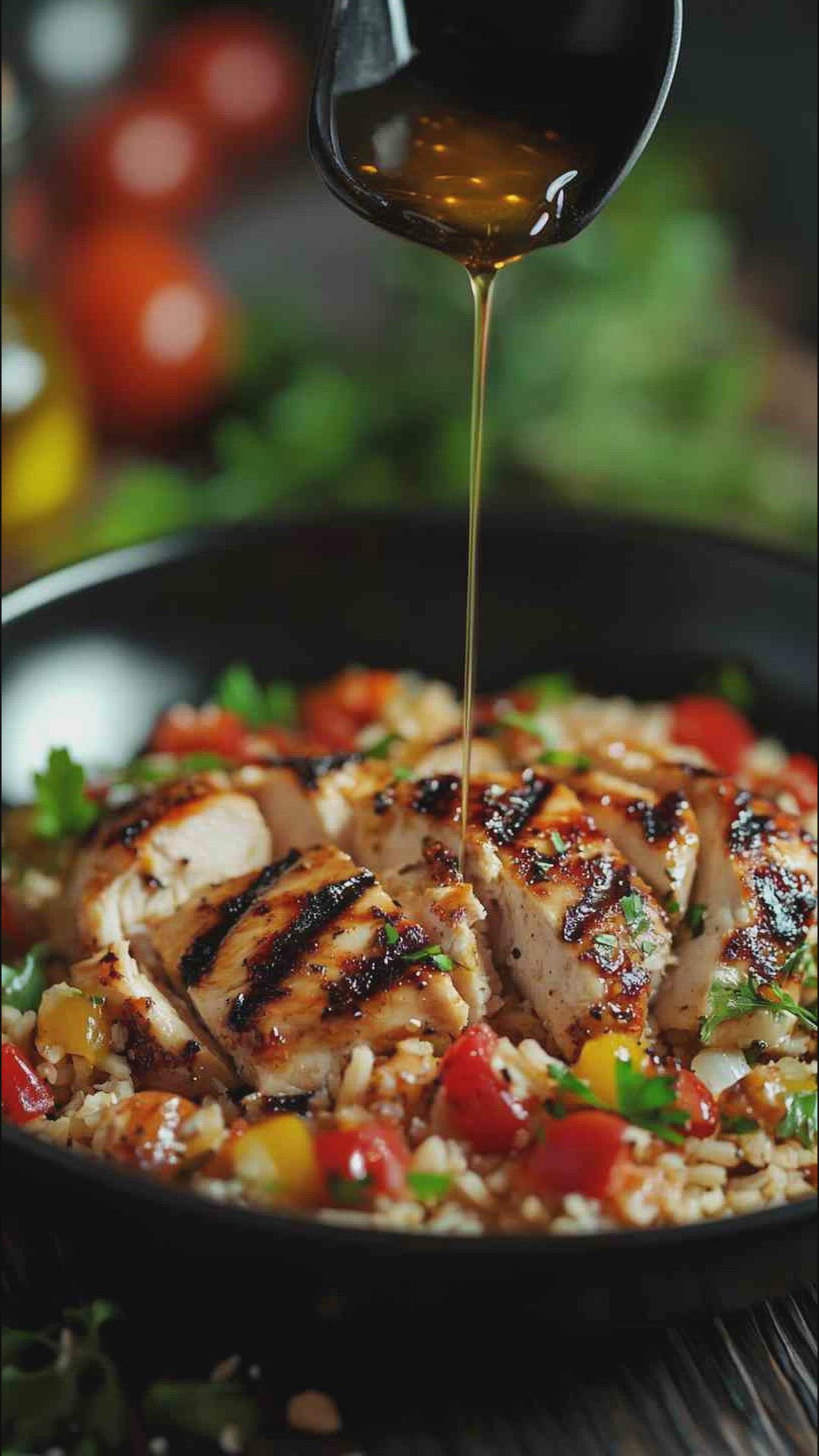 'Video thumbnail for Grilled Chicken with Brown Rice and Veggies Recipe'
