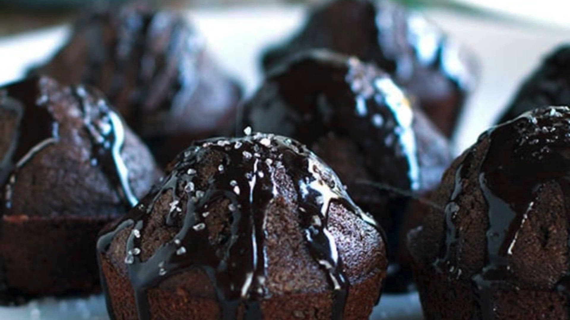 'Video thumbnail for Salted Double Chocolate Muffins recipe'