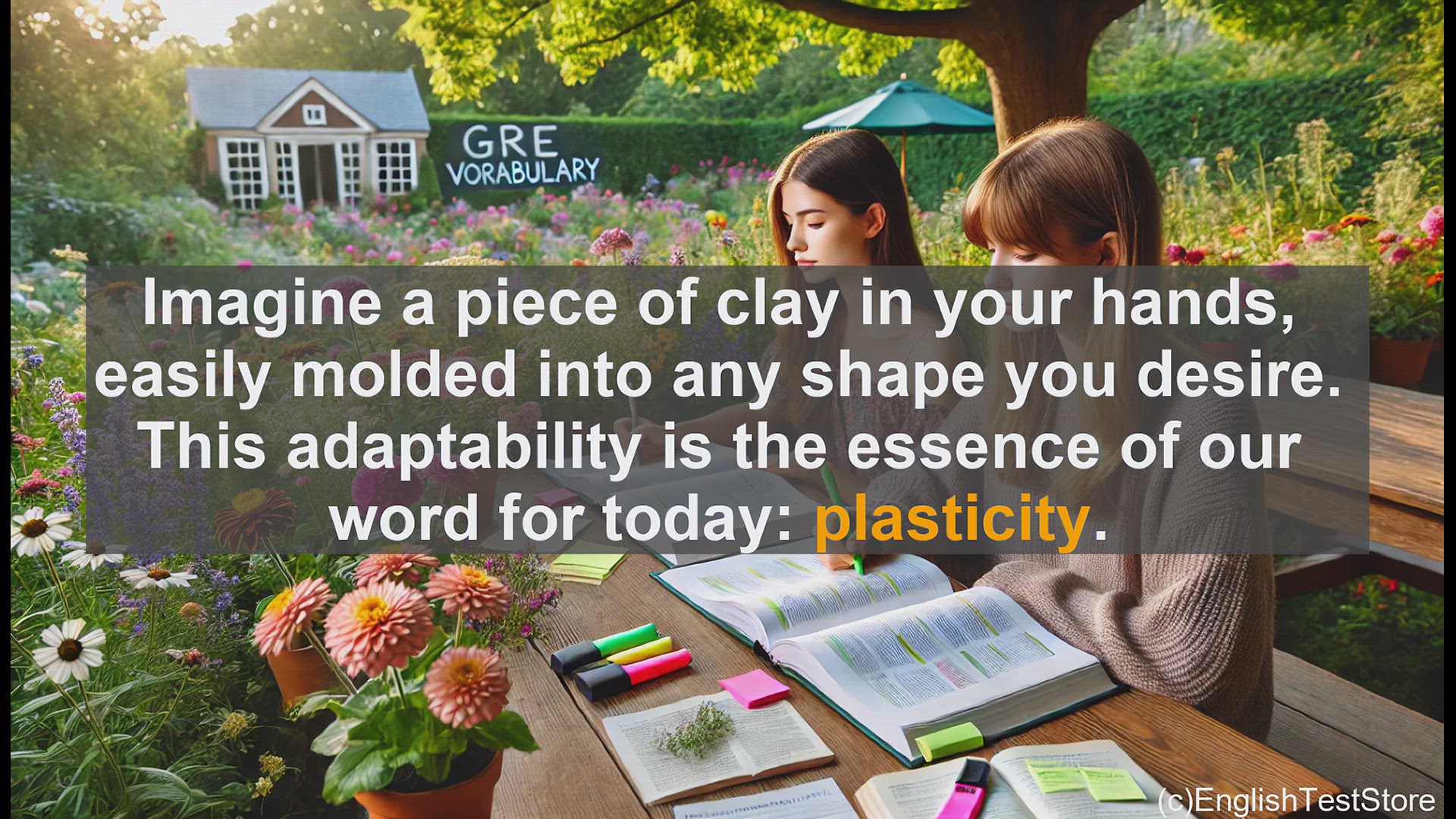 'Video thumbnail for GRE Vocabulary Lesson: Exploring the Versatility of Plasticity'