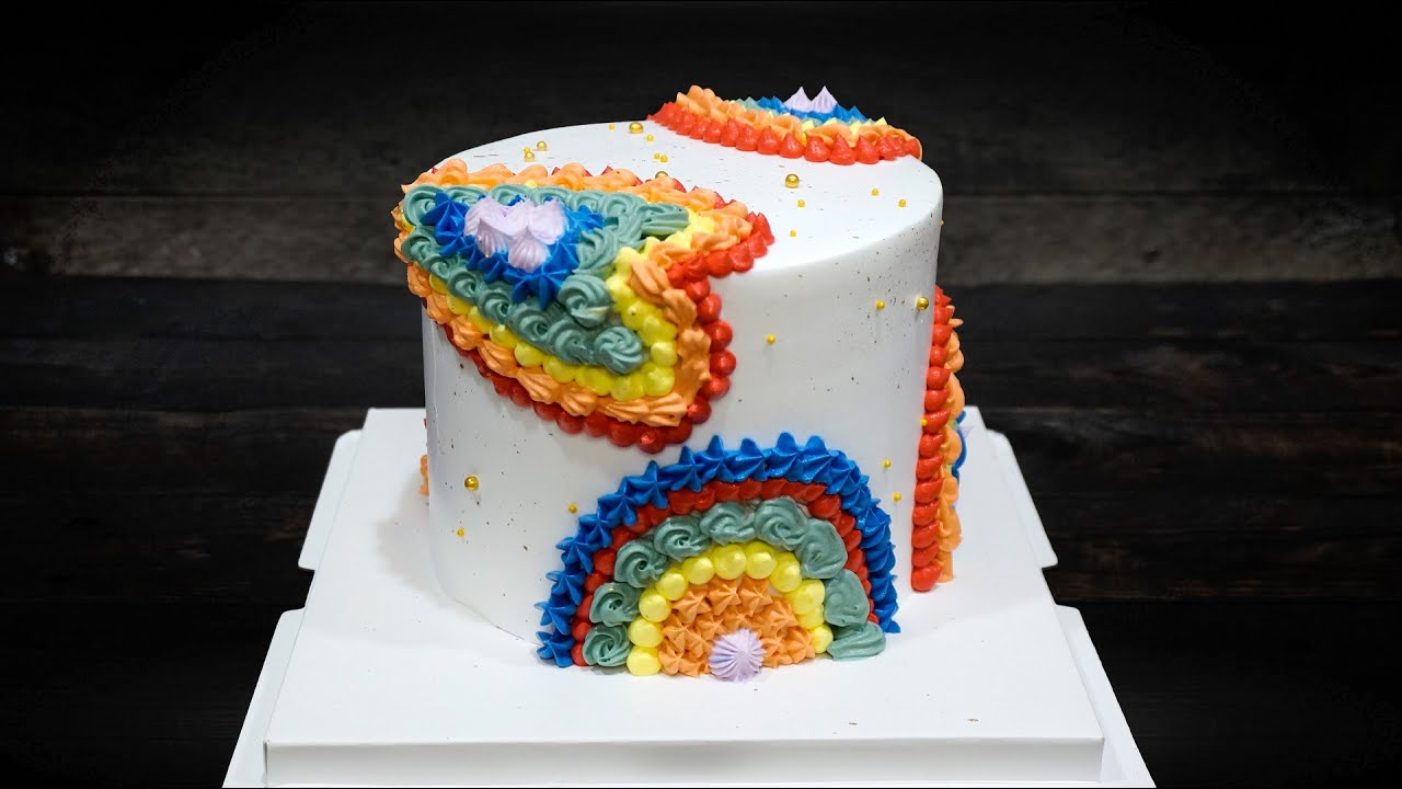 Video thumbnail for Unique rainbow cake decoration for birthday