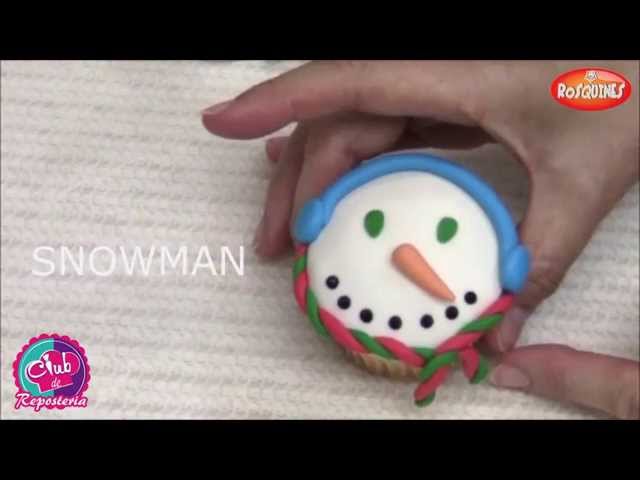 'Video thumbnail for Christmas Snowman Cupcake'