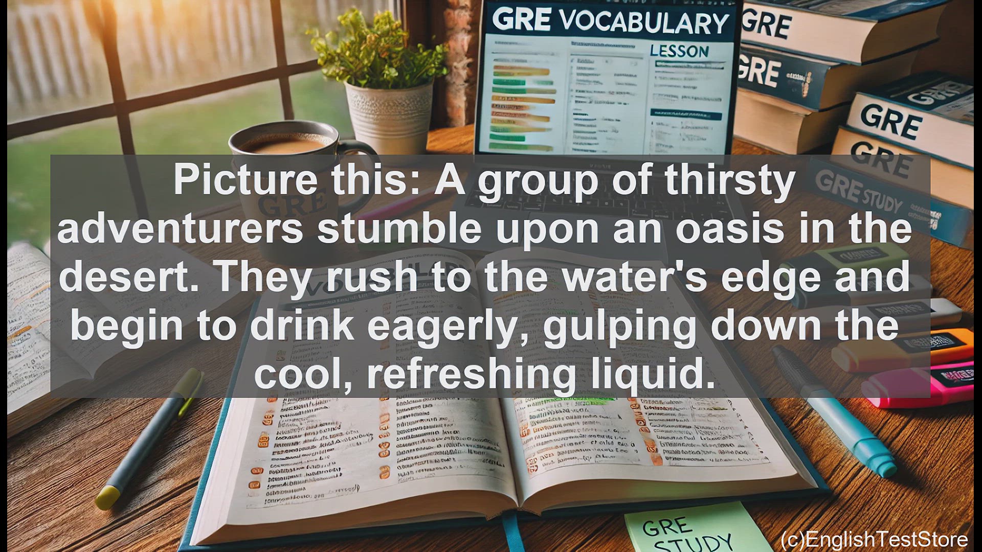 'Video thumbnail for GRE Vocabulary Lesson: Quaffing - The Art of Drinking Heartily'