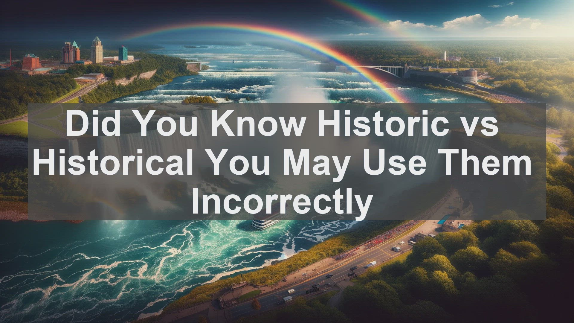 'Video thumbnail for Did You Know Historic vs Historical You May Use Them Incorrectly '