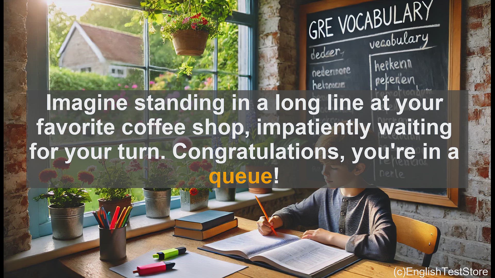 'Video thumbnail for GRE Vocabulary Lesson: Exploring the Versatile Word 'Queue''