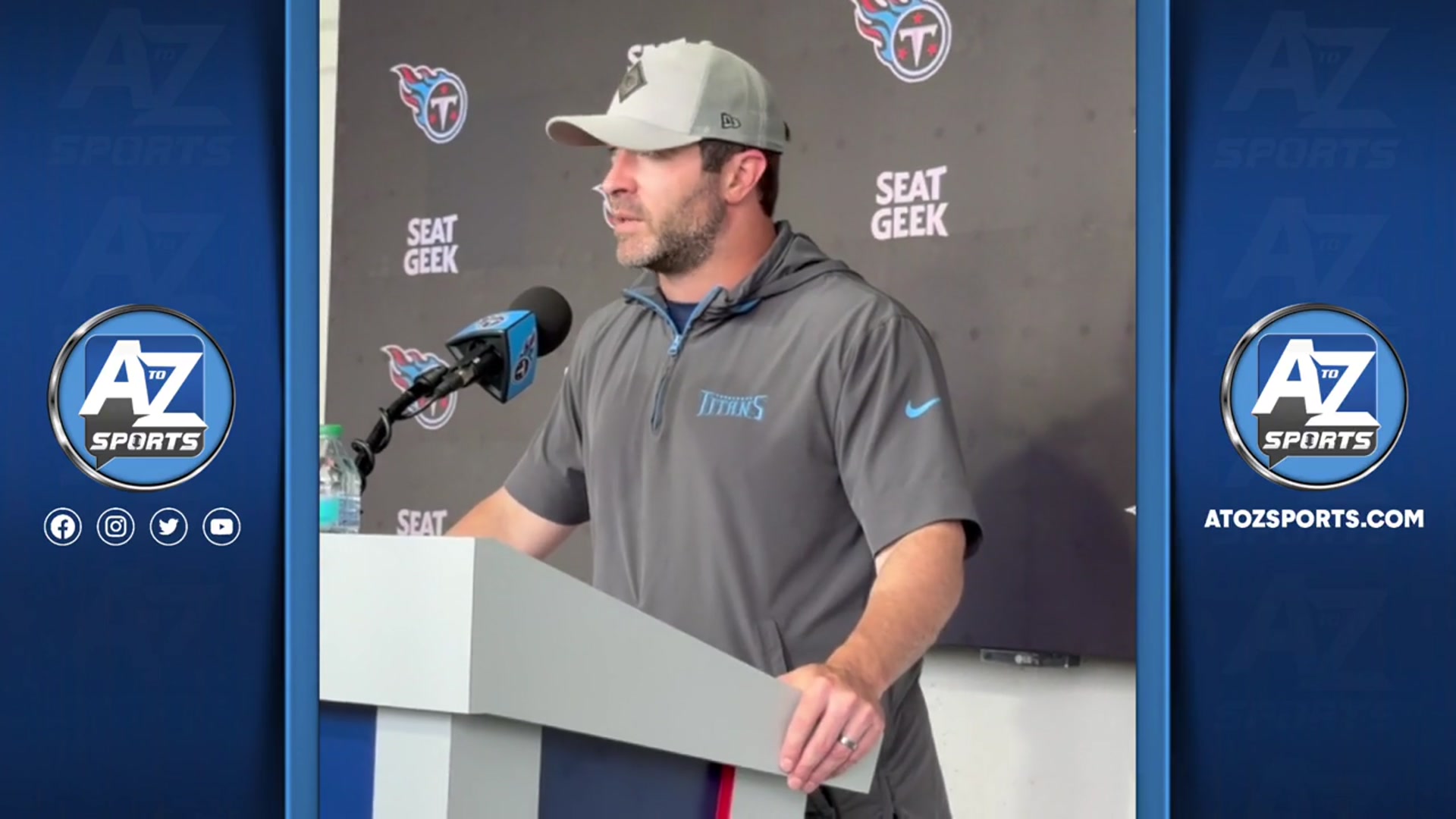 'Video thumbnail for Titans HC Brian Callahan talks Cam Ward's progress, new offseason program, & player development'