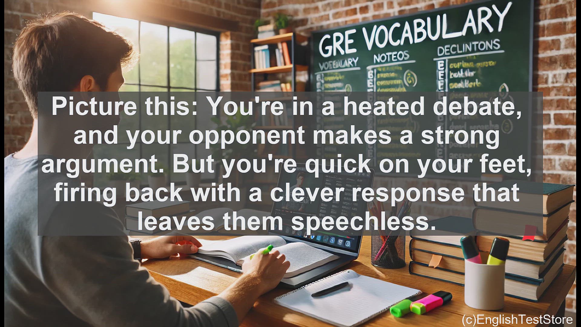 'Video thumbnail for GRE Vocabulary Lesson: The Power of the Rejoinder - Mastering the Art of the Quick Comeback'