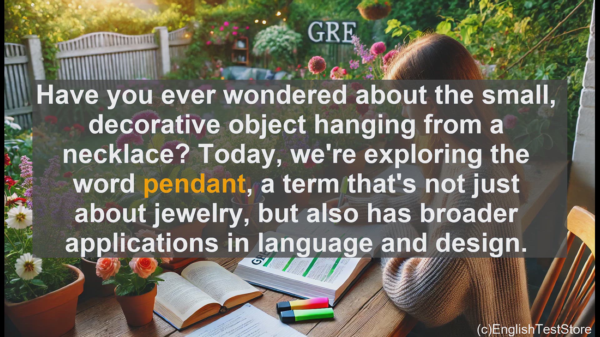 'Video thumbnail for GRE Vocabulary Lesson: Exploring the Versatile Word 'Pendant''