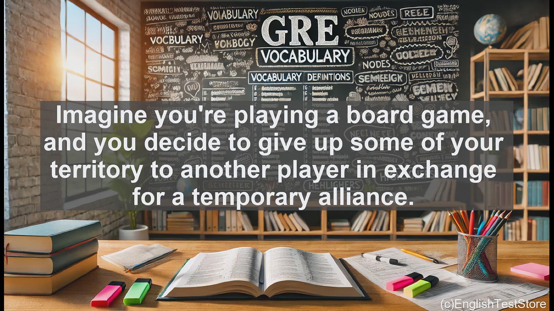 'Video thumbnail for GRE Vocabulary Lesson: Cession - Surrendering Territory in a Board Game and Beyond'