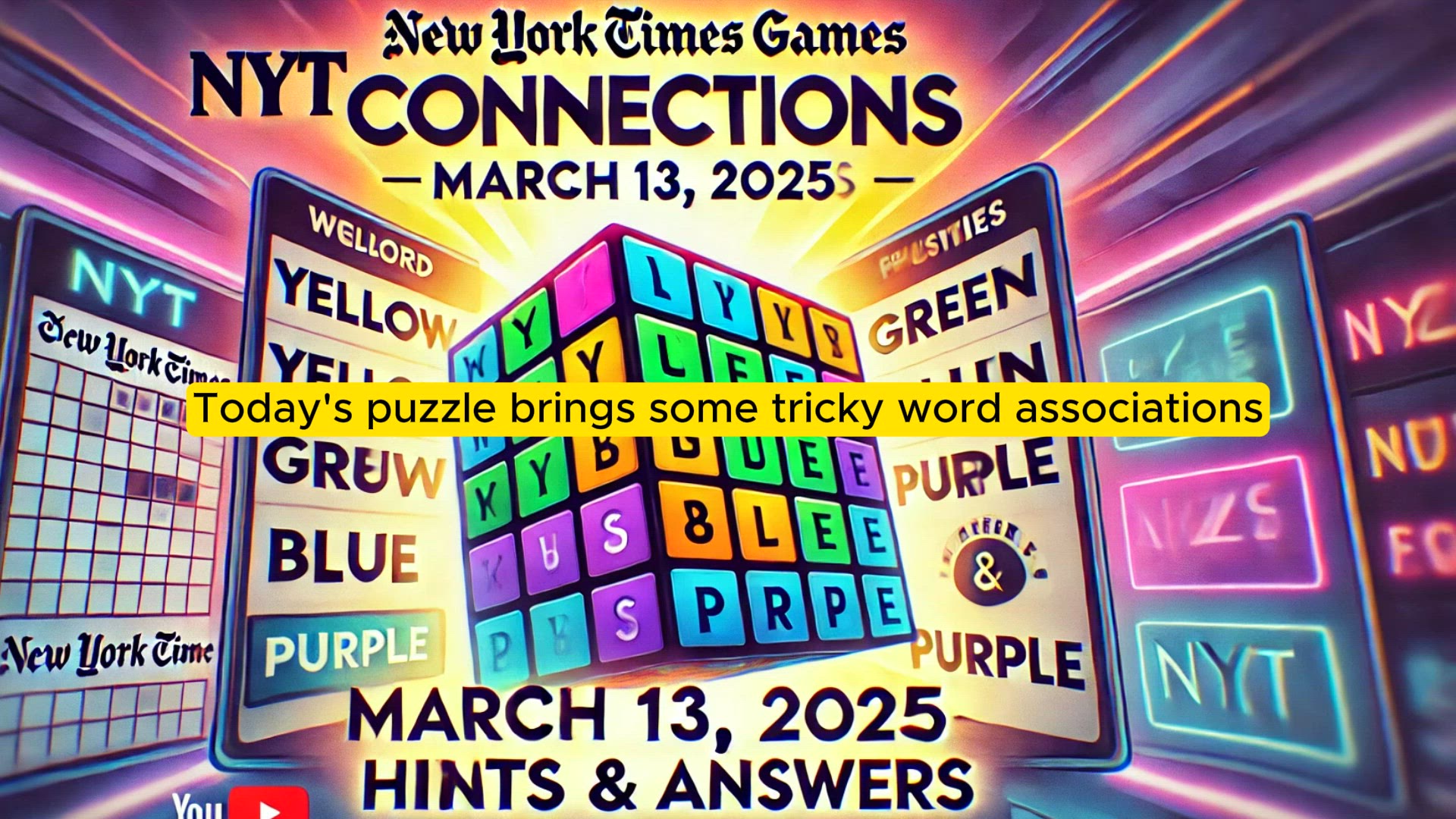 'Video thumbnail for NYT Connections Today Hints and Answer for March 13, 2025'