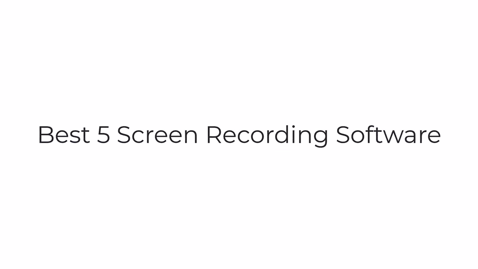 'Video thumbnail for TOP 5 Best Screen Recording Software For Content Creators (No Watermark_ Time Limit)'
